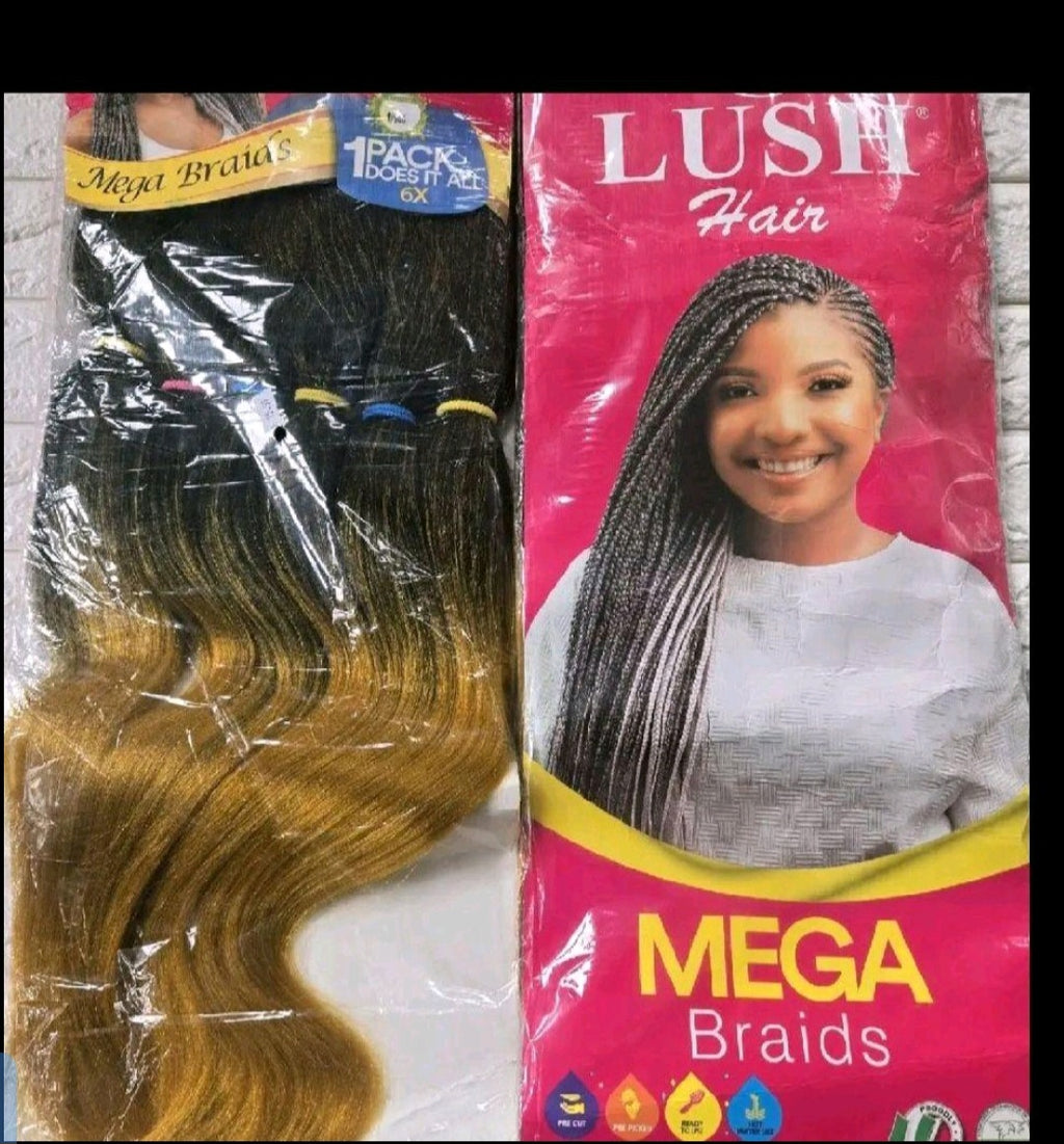 Lush Mega Braids 6X pre-cut ready  braids