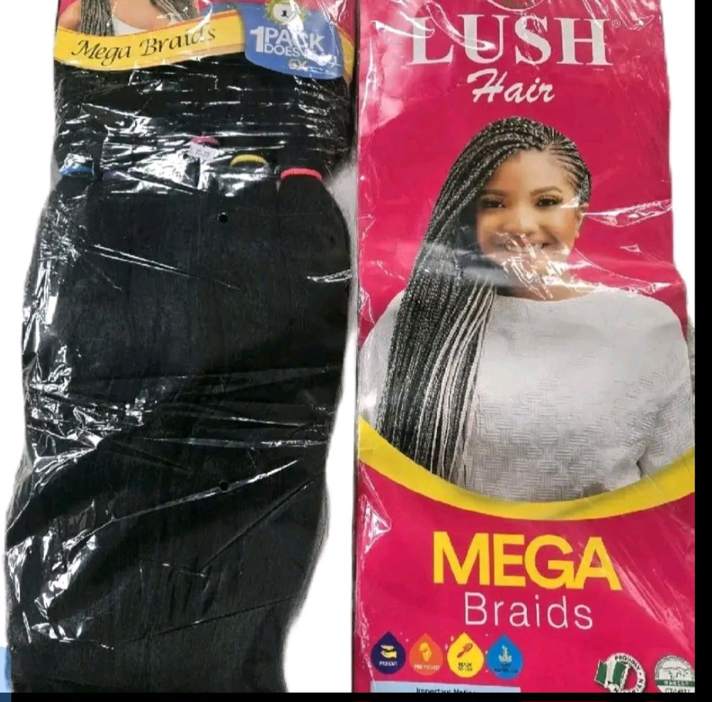 Lush Mega Braids 6X pre-cut ready  braids